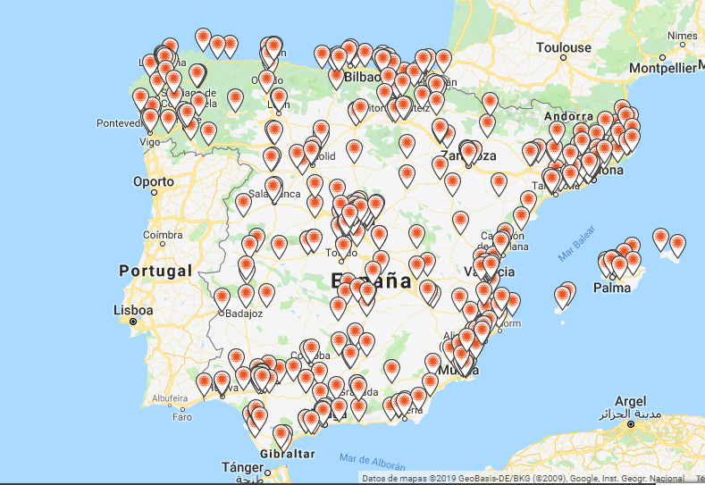 Mapa GLP España